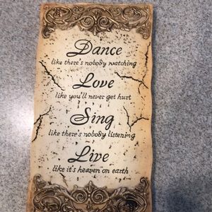 Wall Hanging - Dance/Love/Sing/Live